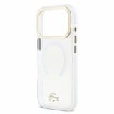 Lacoste IML Shockproof Petit Pique Gold Logo MagSafe Zadní Kryt pro iPhone 18 Pro Transparent