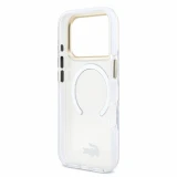 Lacoste IML Shockproof Petit Pique Gold Logo MagSafe Zadní Kryt pro iPhone 18 Pro Transparent