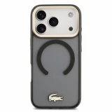 Lacoste IML Shockproof Petit Pique Gold Logo MagSafe Zadní Kryt pro iPhone 18 Pro Black
