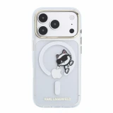 Karl Lagerfeld IML Choupette Peekaboo Magsafe Zadní Kryt pro iPhone 18 Pro Max Transparent