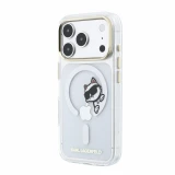 Karl Lagerfeld IML Choupette Peekaboo Magsafe Zadní Kryt pro iPhone 18 Pro Transparent