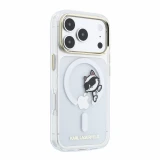 Karl Lagerfeld IML Choupette Peekaboo Magsafe Zadní Kryt pro iPhone 18 Pro Transparent