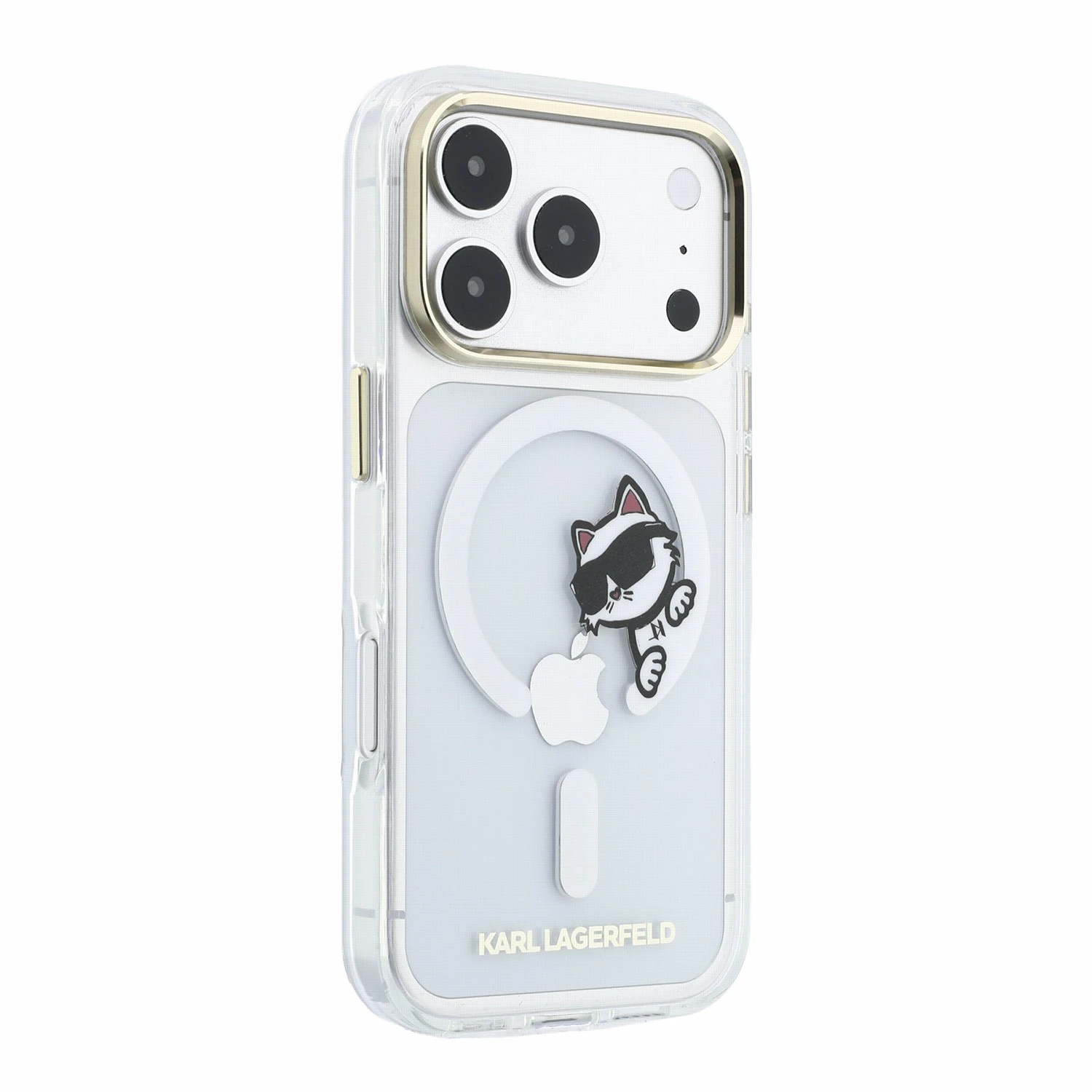 Karl Lagerfeld IML Choupette Peekaboo Magsafe Zadní Kryt pro iPhone 18 Pro Transparent