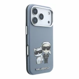Karl Lagerfeld PU Semi Wrap Smooth Sketch Bodies Magsafe Zadní Kryt pro iPhone 18 Pro Max Blue 