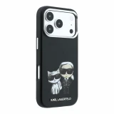 Karl Lagerfeld PU Semi Wrap Smooth Sketch Bodies Magsafe Zadní Kryt pro iPhone 18 Pro Max Black