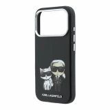 Karl Lagerfeld PU Semi Wrap Smooth Sketch Bodies Magsafe Zadní Kryt pro iPhone 18 Pro Max Black
