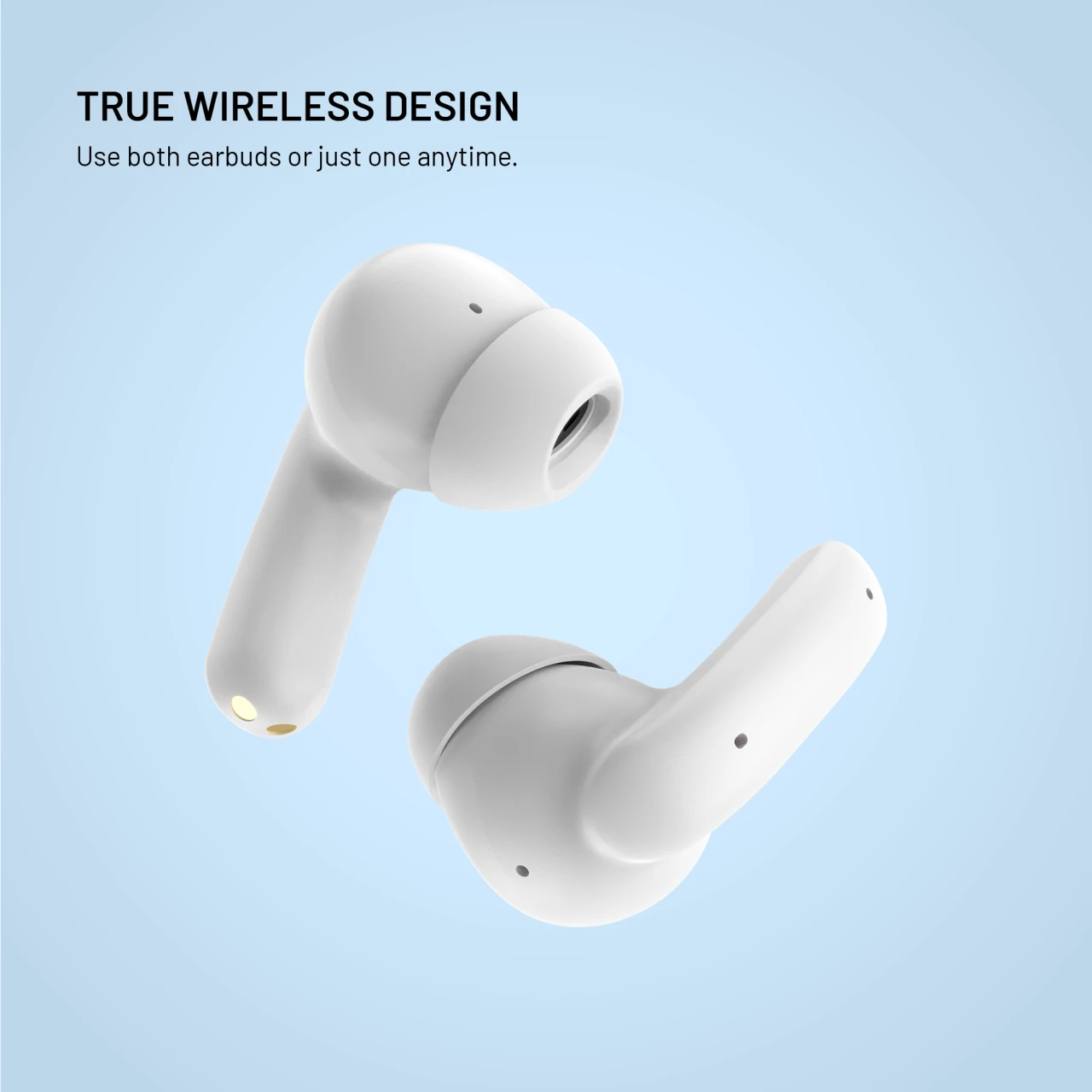 Bezdrátová TWS sluchátka FIXED Pods, bílá