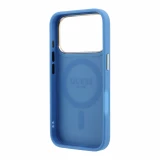 Guess PU 4G Ring Stand MagSafe Zadní Kryt pro iPhone 18 Pro Max Blue