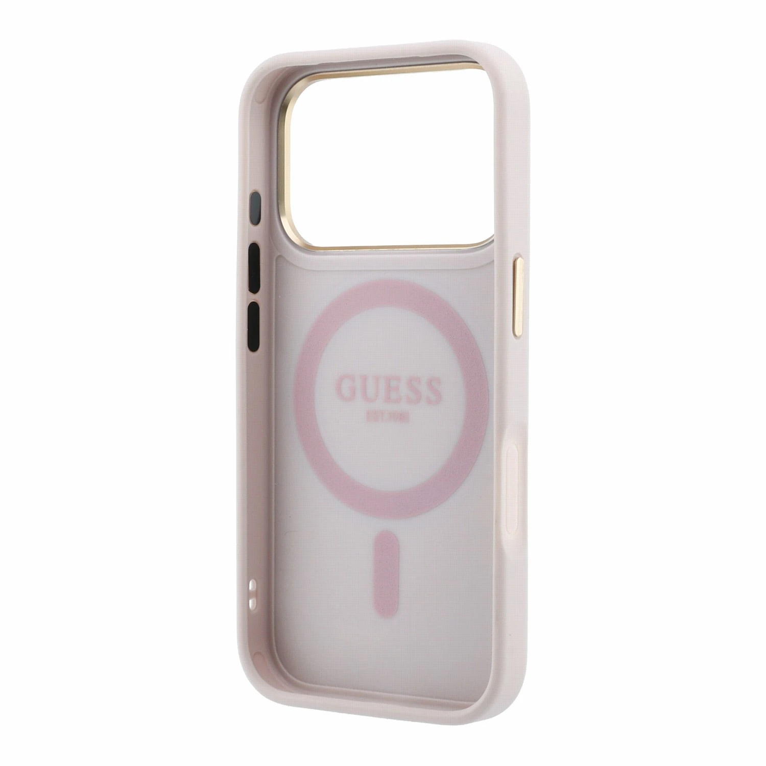 Guess PU 4G Ring Stand MagSafe Zadní Kryt pro iPhone 18 Pro Max Pink