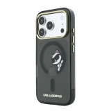 Karl Lagerfeld IML Choupette Peekaboo Magsafe Zadní Kryt pro iPhone 18 Pro Black