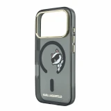 Karl Lagerfeld IML Choupette Peekaboo Magsafe Zadní Kryt pro iPhone 18 Pro Black