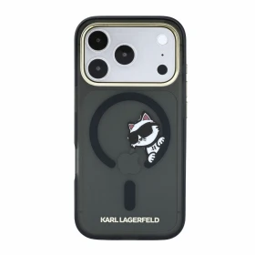 Karl Lagerfeld IML Choupette Peekaboo Magsafe Zadní Kryt pro iPhone 18 Pro Black