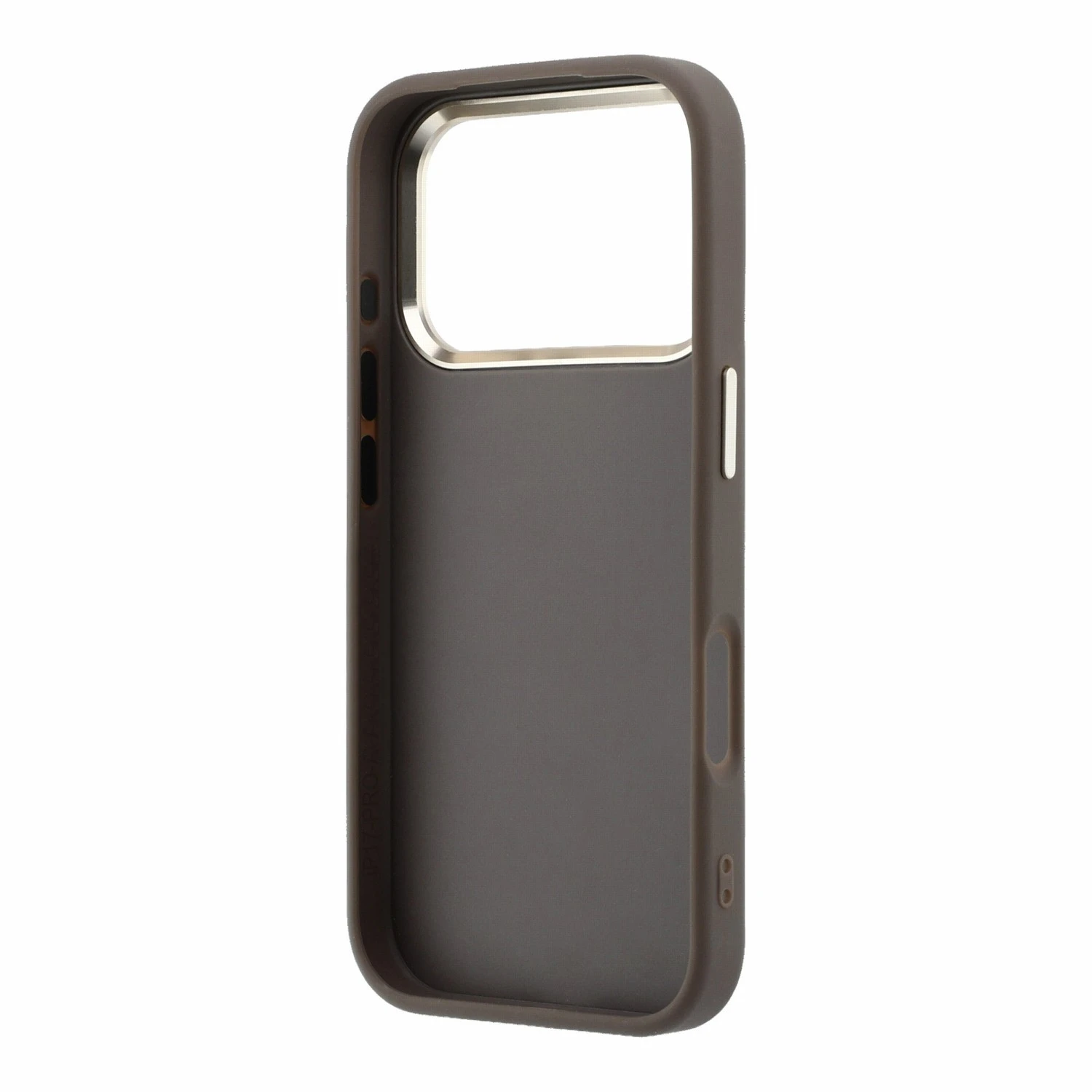 Guess PU 4G Strass Metal Logo Zadní Kryt pro iPhone 18 Pro Brown