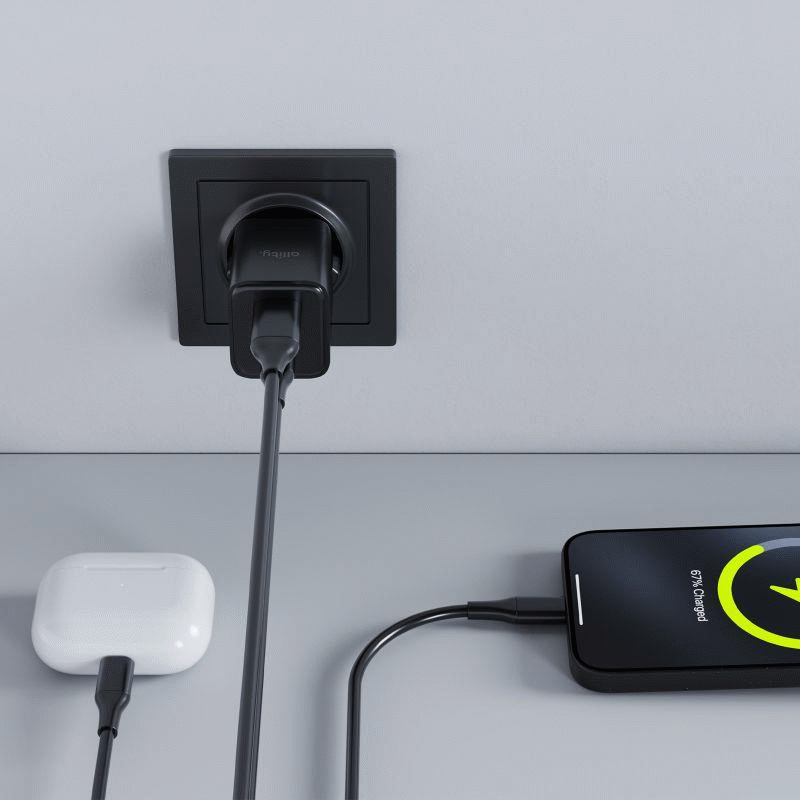 Nabíječka do sítě Allity ATC-01-20WAC 20W, 1xUSB, 1xUSB-C, černá