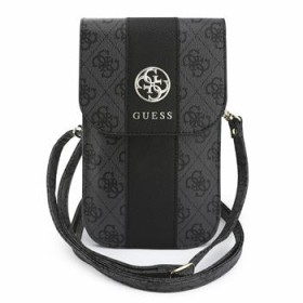 Guess PU 4G Stripe Metal Logo Taška na Telefon Black