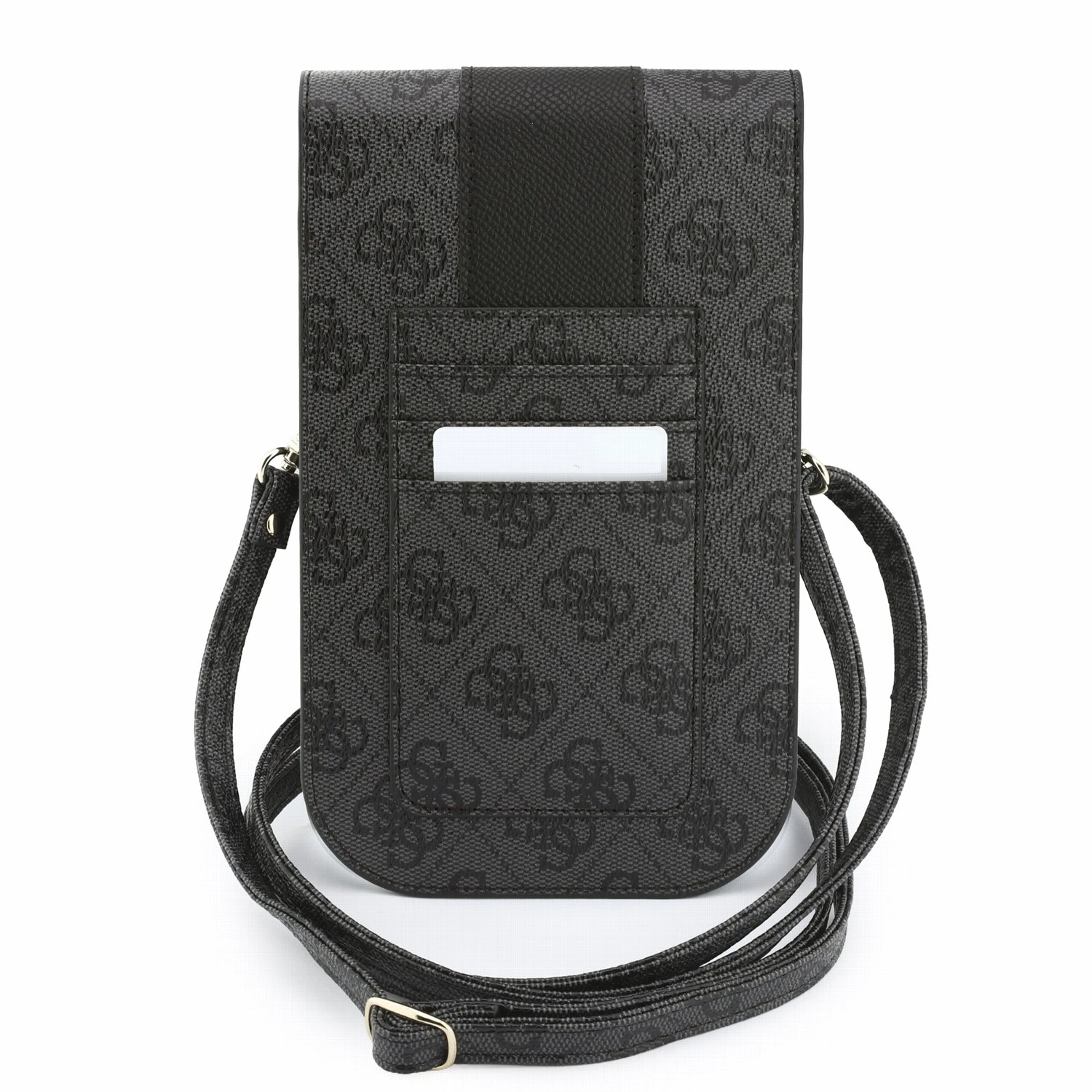 Guess PU 4G Stripe Metal Logo Taška na Telefon Black