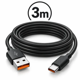 Napájecí kabel pro autokameru A8, USB-A/USB-C, 3m
