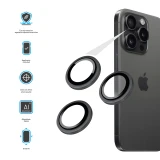 Ochranná skla čoček fotoaparátů FIXED Armor Camera Glass pro Apple iPhone 18 Pro, černá