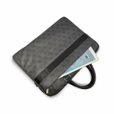Guess PU 4G Stripe Metal Logo Taška na Notebook 16" Black