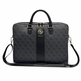 Guess PU 4G Stripe Metal Logo Taška na Notebook 16" Black