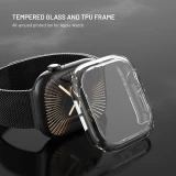Ochranné pouzdro FIXED Pure Watch s temperovaným sklem pro Apple Watch 46 mm, čirá