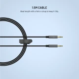 Audio kabel FIXED Link 3,5mm jack na 3,5mm jack, 1.5m, space gray