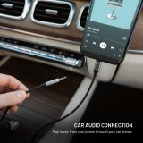 Audio kabel FIXED Link USB-C na 3,5mm jack, 1.5m, space gray