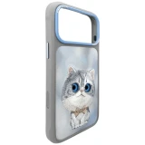 NIMMY case BIG EYED SILVER SHADED CAT for IPHONE 18 Pro Max/17 Pro Max grey