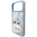 NIMMY case BIG EYED SILVER SHADED CAT for IPHONE 18 Pro Max/17 Pro Max grey