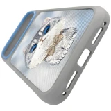 NIMMY case BIG EYED SILVER SHADED CAT for IPHONE 18 Pro Max/17 Pro Max grey