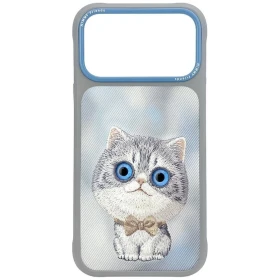 NIMMY case BIG EYED SILVER SHADED CAT for IPHONE 18 Pro Max/17 Pro Max grey