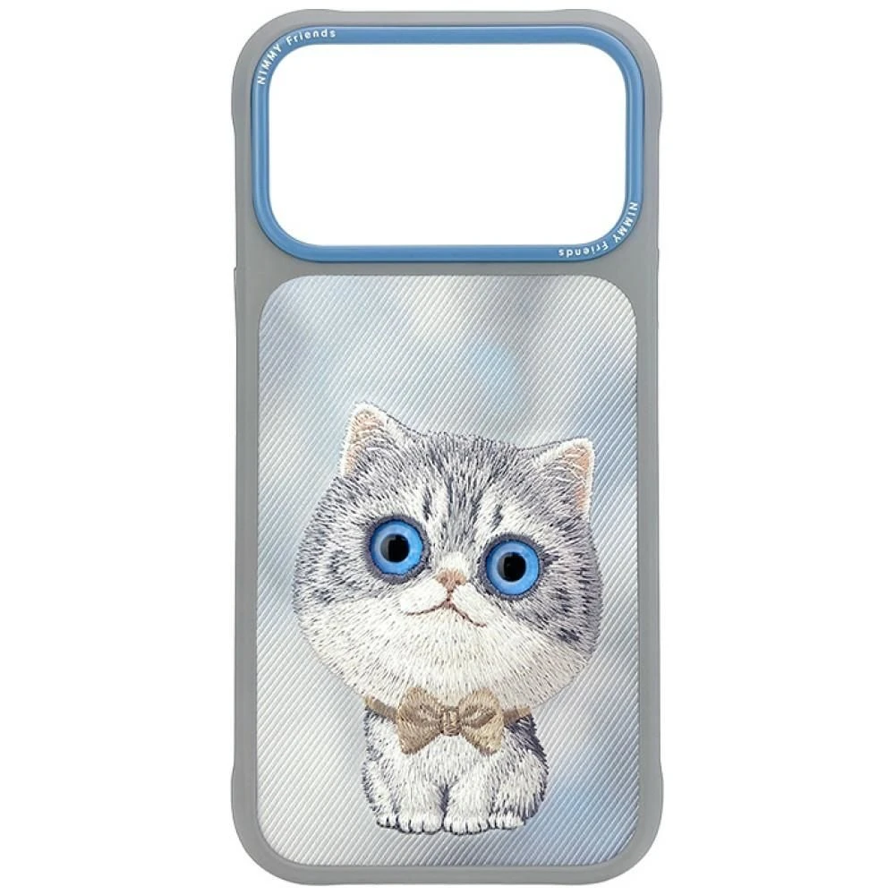 NIMMY case BIG EYED SILVER SHADED CAT for IPHONE 18 Pro Max/17 Pro Max grey
