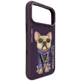 NIMMY case GLASSES COOL DOG for IPHONE 18 Pro Max/17 Pro Max purple