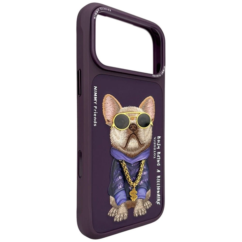 NIMMY case GLASSES COOL DOG for IPHONE 18 Pro Max/17 Pro Max purple