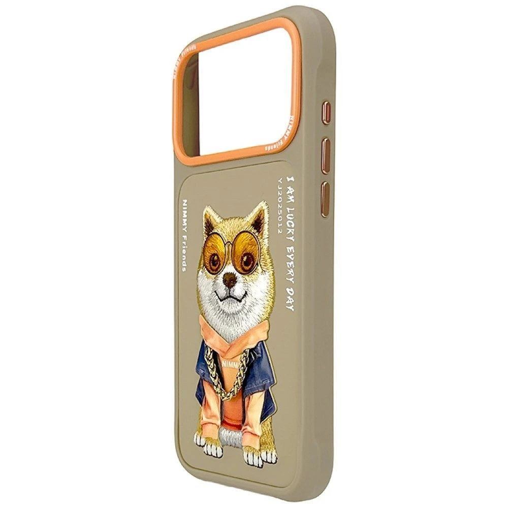 NIMMY case GLASSES COOL DOG for IPHONE 18 Pro Max/17 Pro Max beige