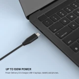 Nabíjecí GaN adaptér FIXED pro notebooky s USB-C, podpora PD 3.0, 100W, černá