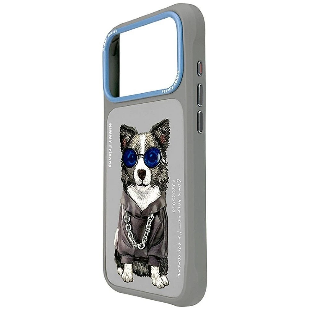 NIMMY case GLASSES COOL DOG for IPHONE 18 Pro Max/17 Pro Max grey
