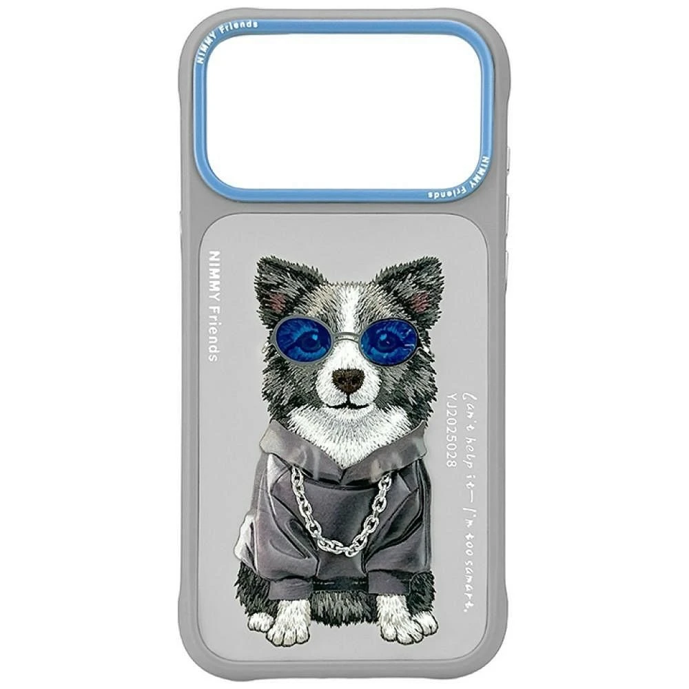NIMMY case GLASSES COOL DOG for IPHONE 18 Pro/17 Pro grey