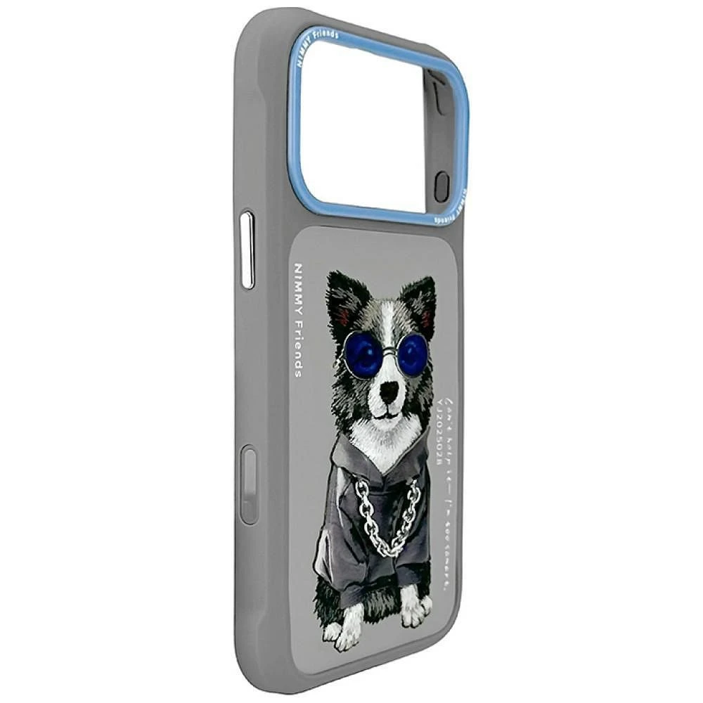 NIMMY case GLASSES COOL DOG for IPHONE 18 Pro/17 Pro grey