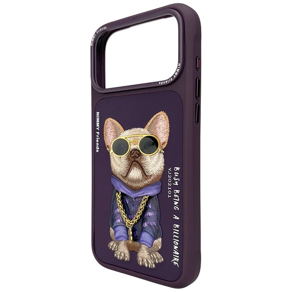 NIMMY case GLASSES COOL DOG for IPHONE 18 Pro/17 Pro purple