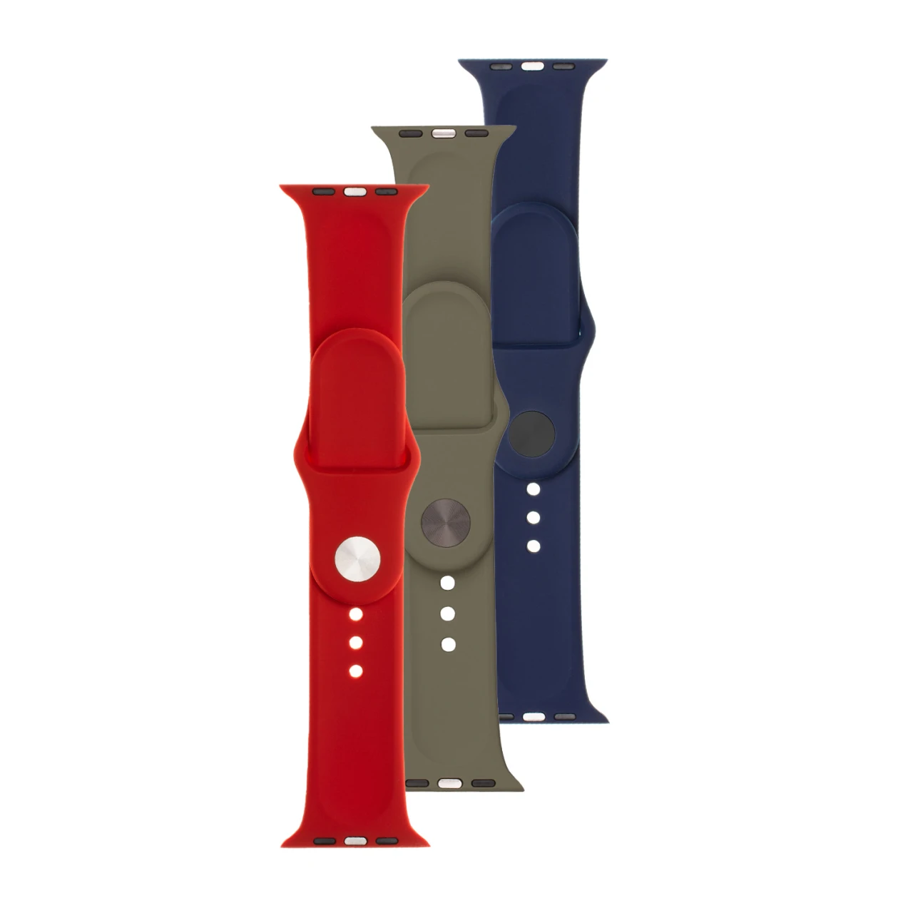 3x set silikonových řemínků FIXED Silicone Strap pro Apple Watch 38/40/41mm v různých barvách, variace 3
