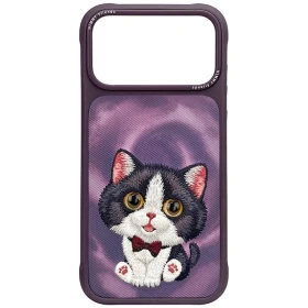 NIMMY case BIG EYED CREAM CAT for IPHONE 18 Pro/17 Pro purple