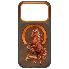 NIMMY case MAGNETIC FANTASY ANIMAL HORSE compatible with MagSafe for IPHONE 18 Pro Max/17 Pro Max orange