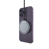 Bezdrátová nabíječka FIXED MagPad Pro s Qi2, podporou MagSafe a stojánkem, 15W, šedá