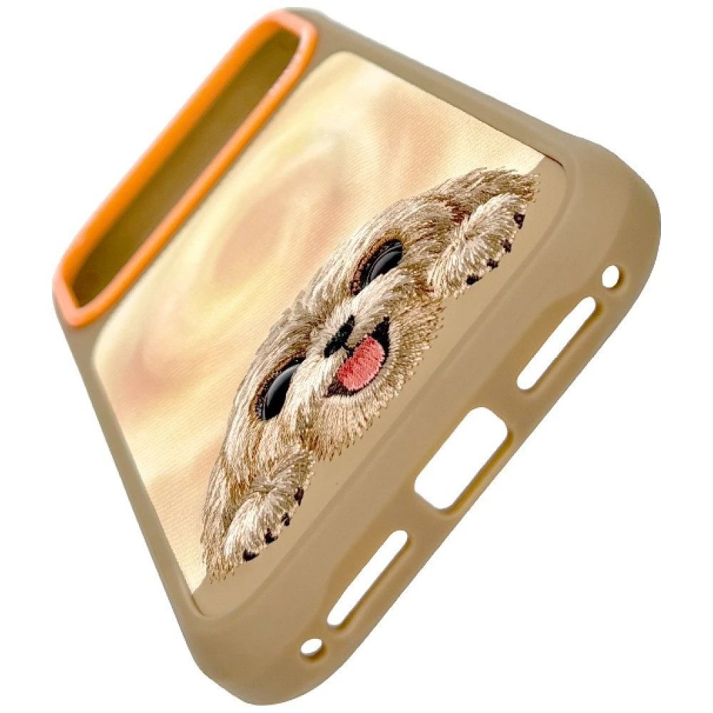 NIMMY case BIG EYED LYING TEDDY POODLE compatible with MagSafe for IPHONE 18 Pro/17 Pro brown