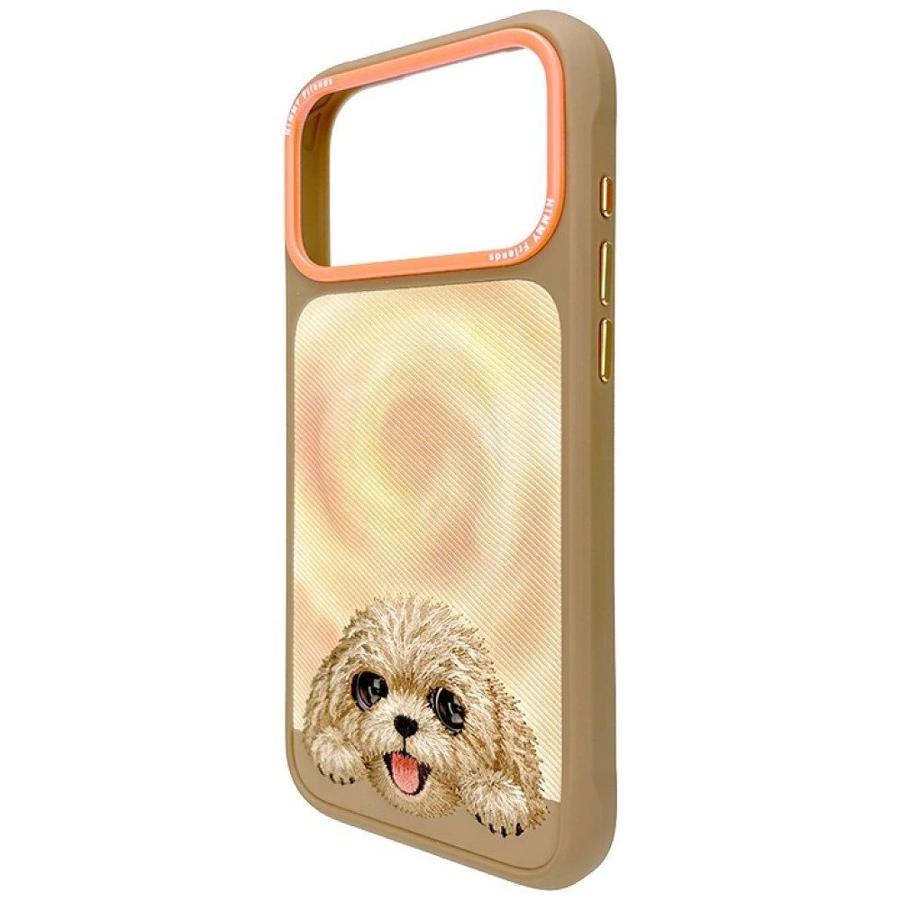 NIMMY case BIG EYED LYING TEDDY POODLE compatible with MagSafe for IPHONE 18 Pro Max/17 Pro Max brown