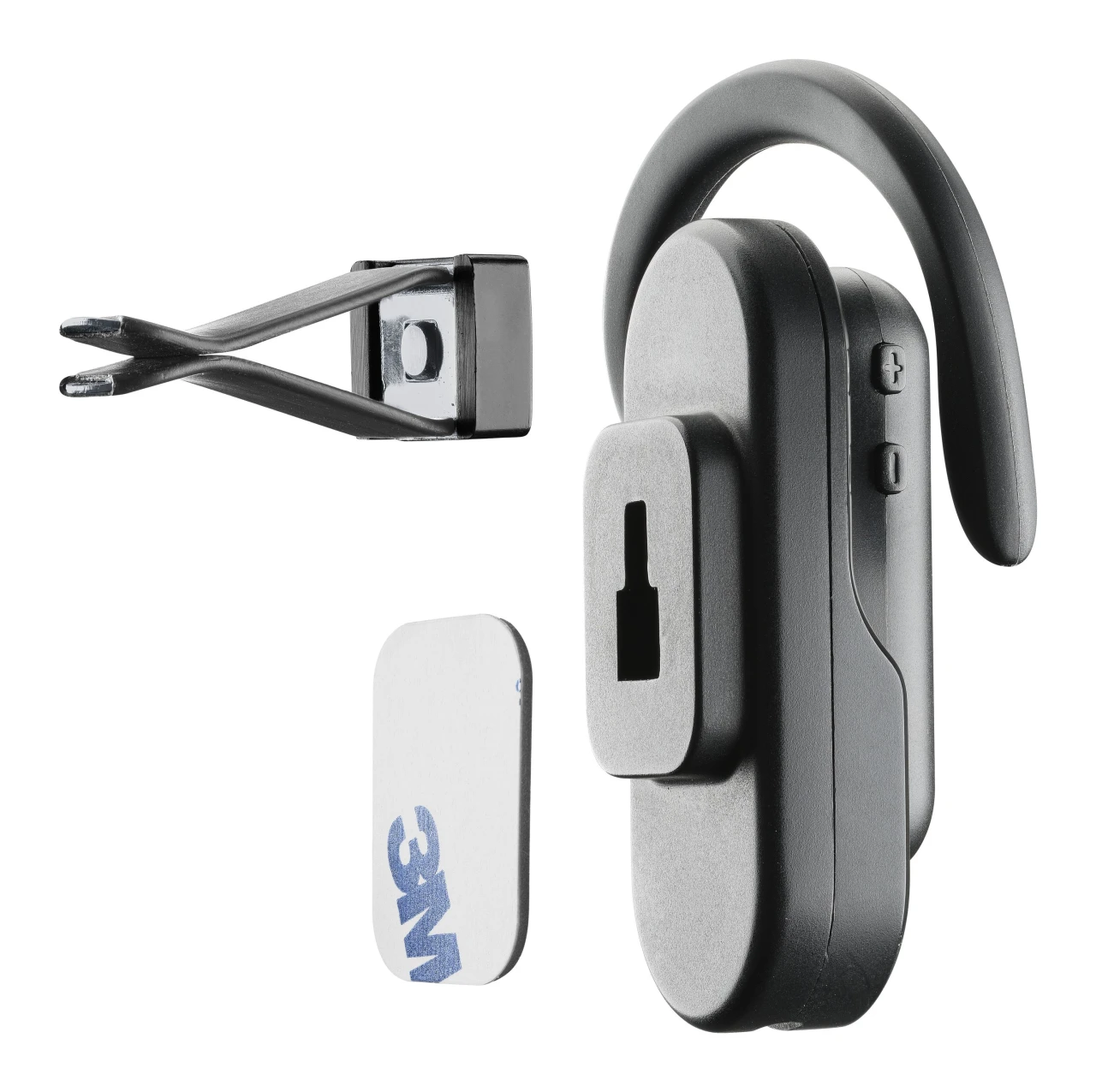 Bluetooth headset Cellularline CAR FLAT včetně nabíjecí základny do auta, černá