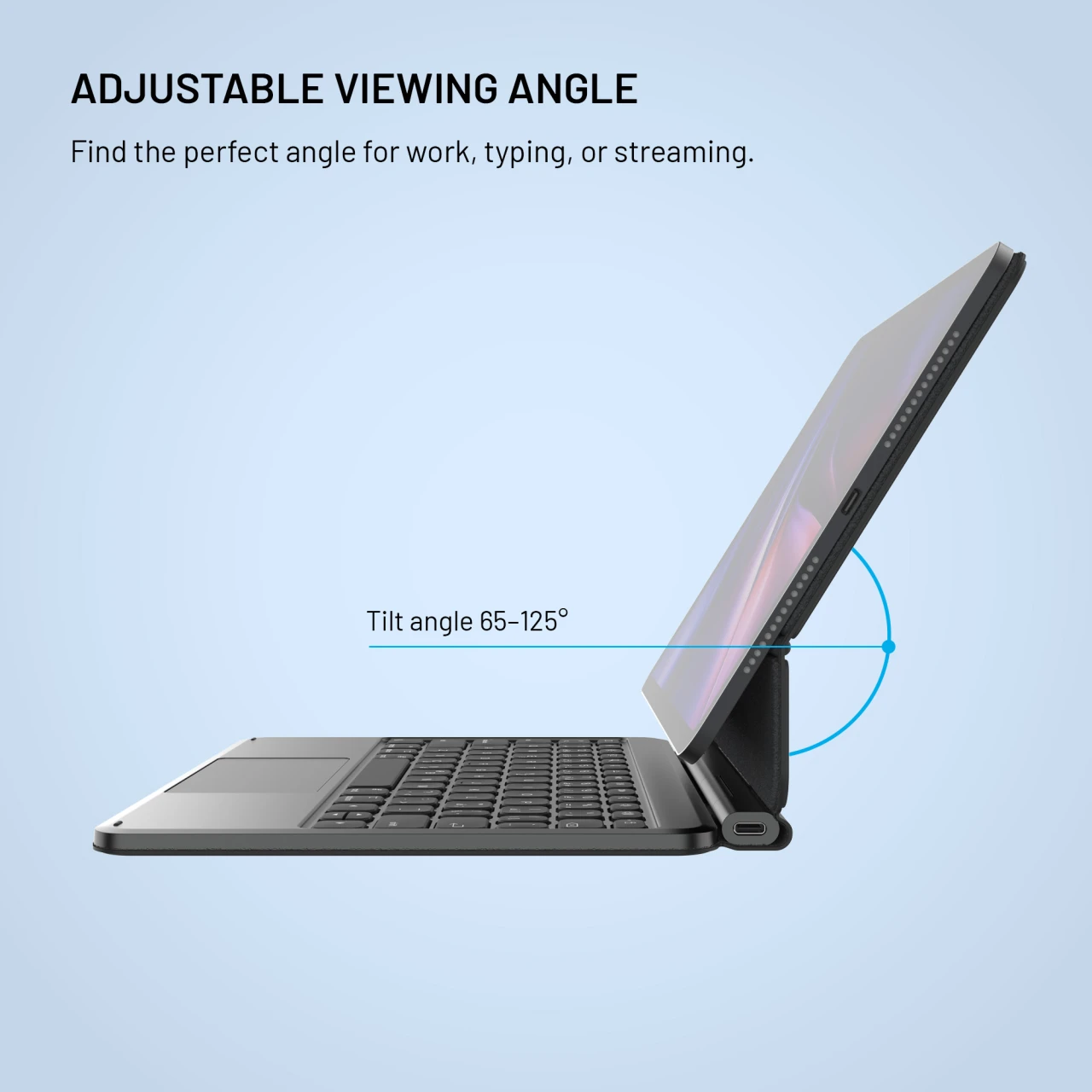 Pouzdro s bezdrátovou klávesnicí FIXED Typee Alu pro Apple iPad Pro 11" (2018-2022)/iPad Air (2020-2026), CZ, černá