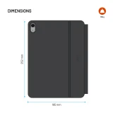 Pouzdro s bezdrátovou klávesnicí FIXED Typee Alu pro Apple iPad 10,9" (2022)/iPad 11" (2025), CZ, černá