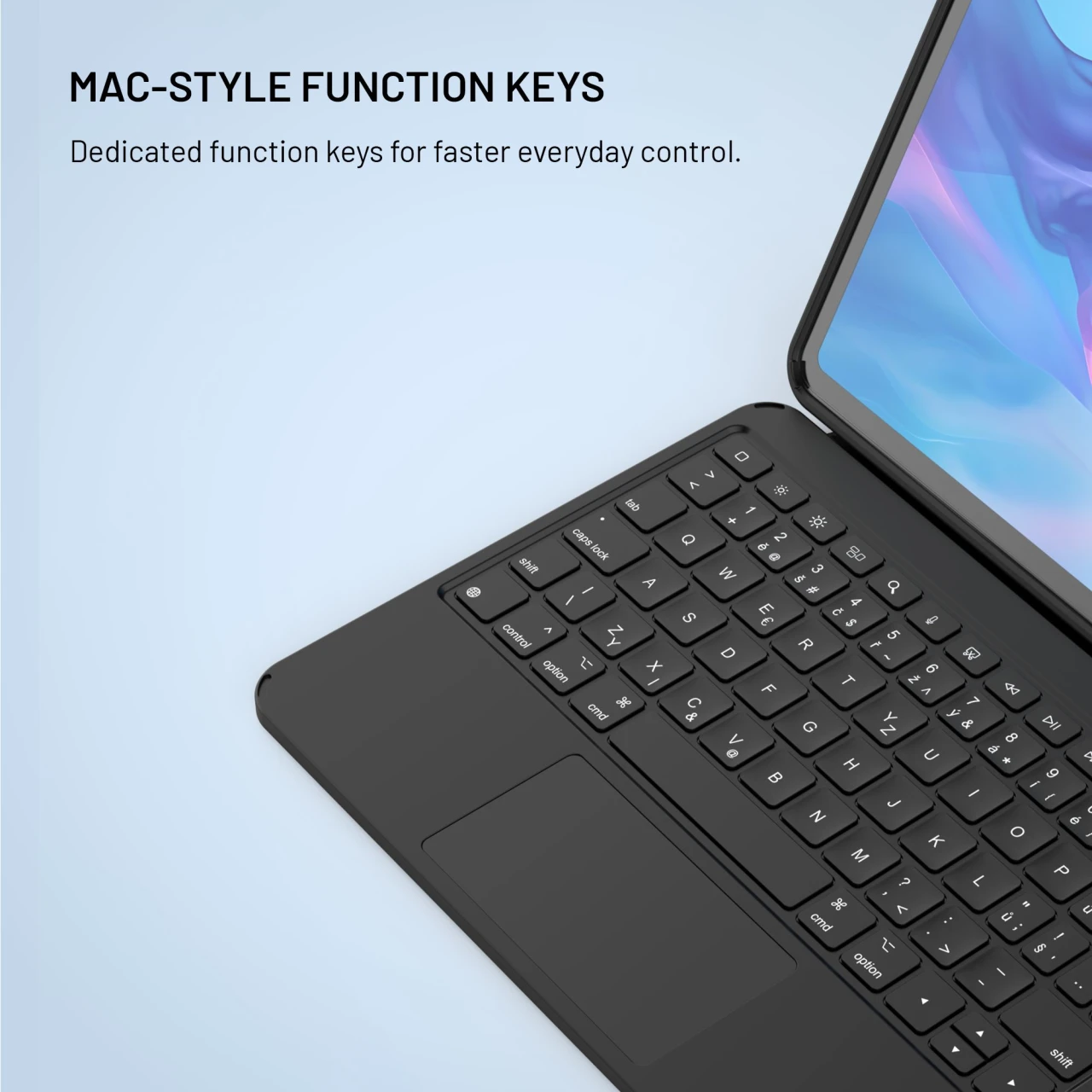 Pouzdro s USB-C klávesnicí FIXED Typee Enduro pro Apple iPad 10,9" (2022)/iPad 11" (2025), CZ, černá